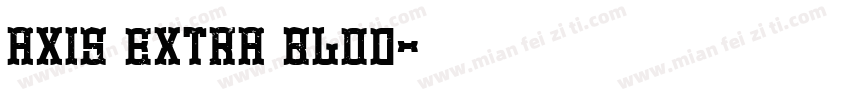axis extra blod字体转换